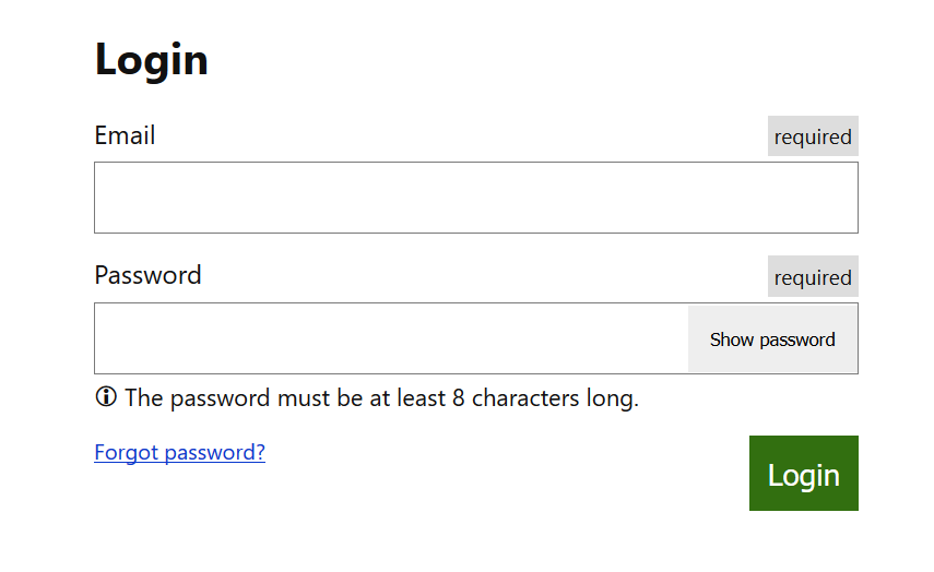 Password reset flow overview