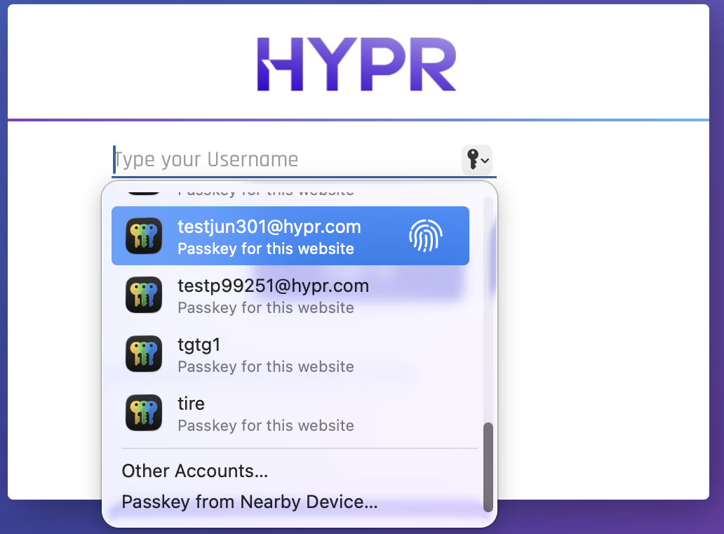 Passkey user experience overview