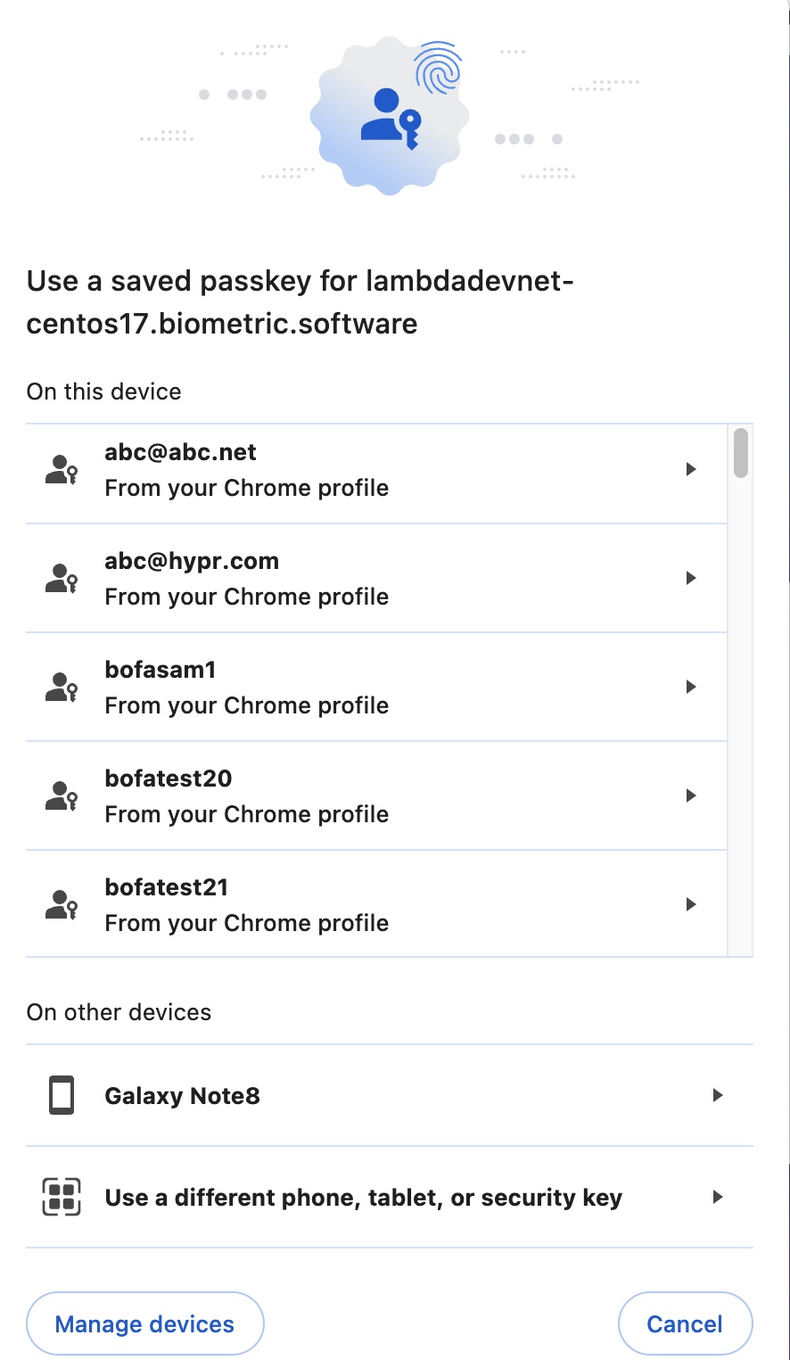 Chrome authentication user experience