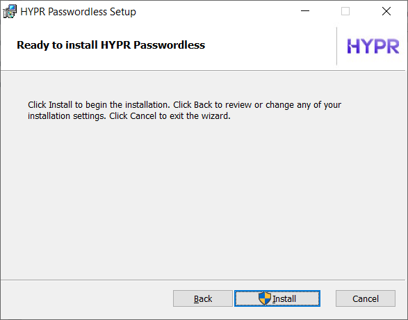 Continue installation