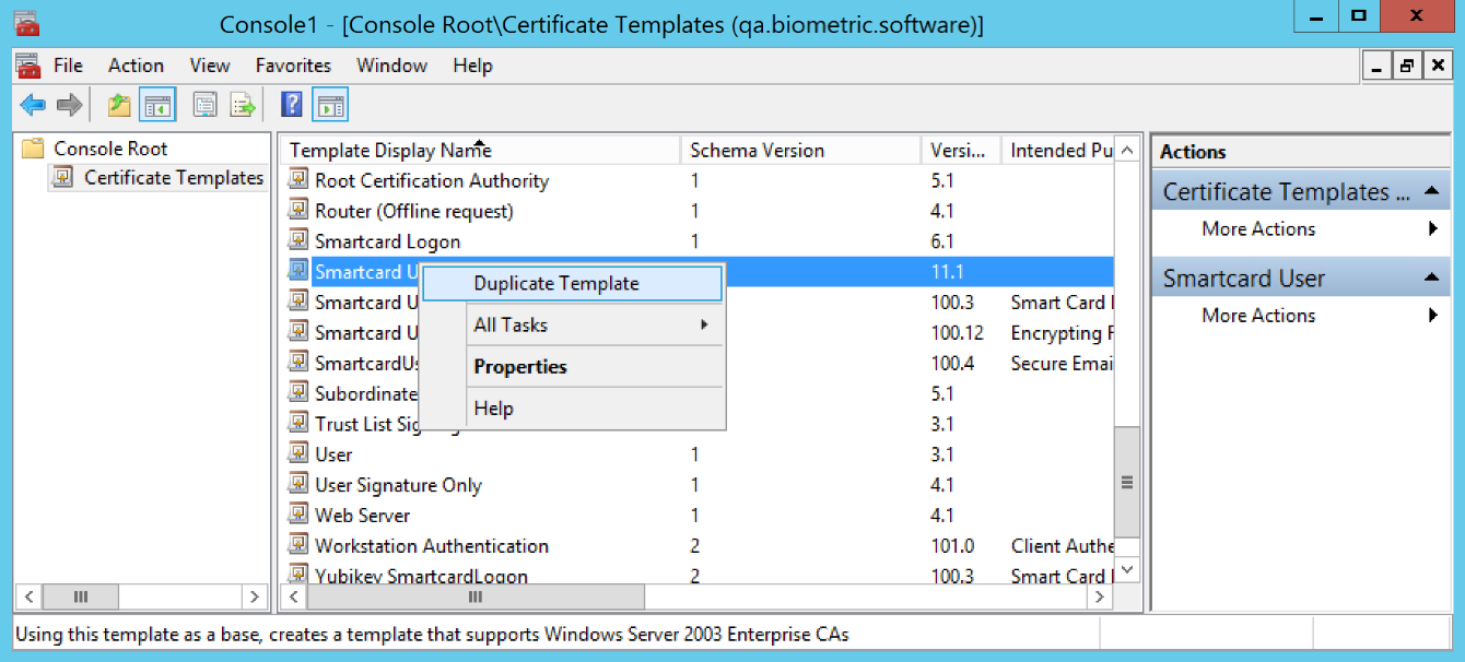 Duplicate template (macOS)