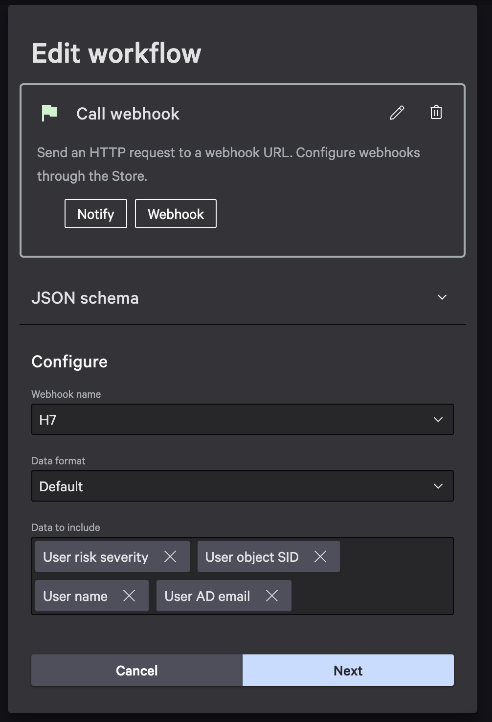 Workflow configuration