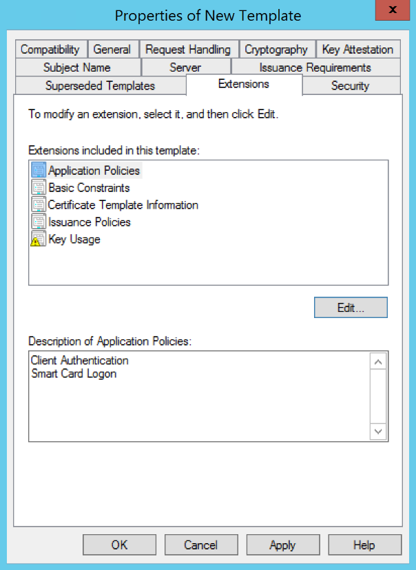 Application policies