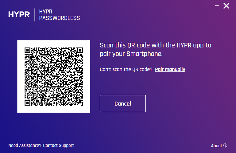 QR code prompt