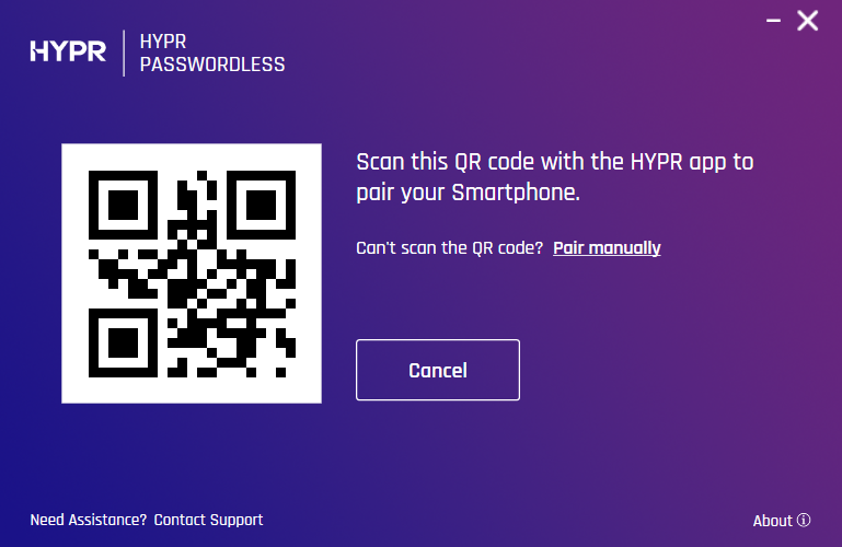 QR code prompt