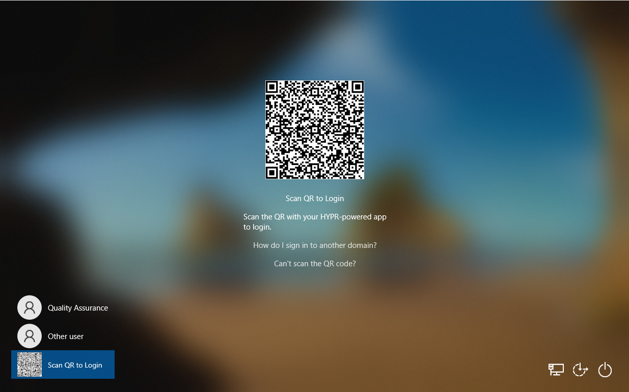 Scan QR to login prompt