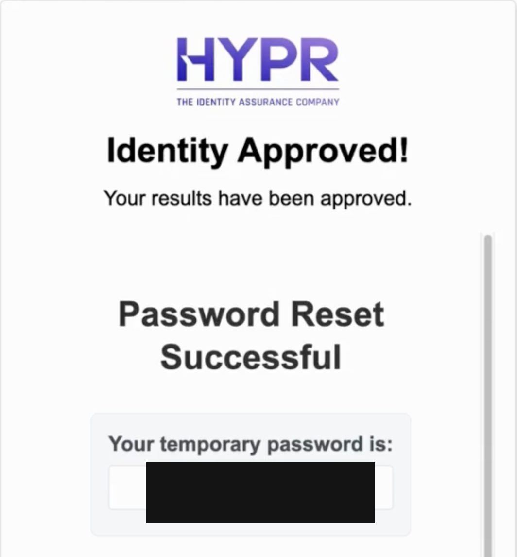 Password reset configuration